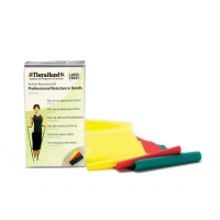 Komplet taśm bezlateksowych mniejszego oporu Thera Band - 3 x 1,5 m (żółta, czerwona, zielona)